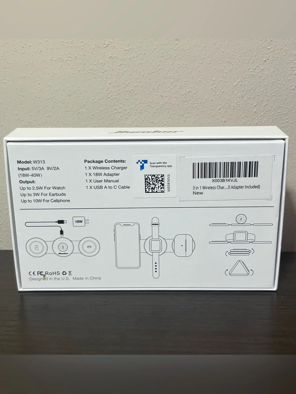 Hicober 3 in 1 Wireless Fast Charger - Charging Station - W313 - New Sealed